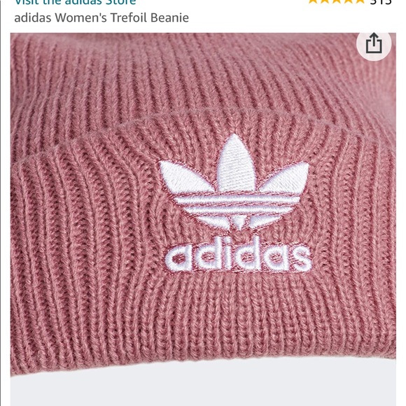 Adidas originals trefoil mauve pink beanie hat - Picture 3 of 9